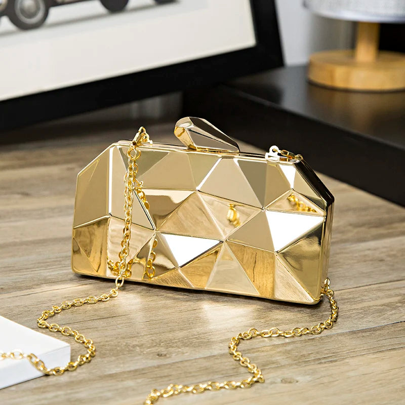 Diamond Lattice Flap Handbag