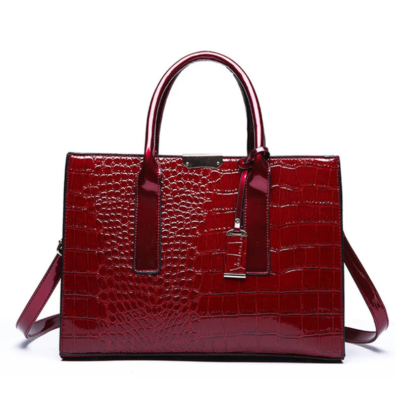 Functional PU Satchel Handbag